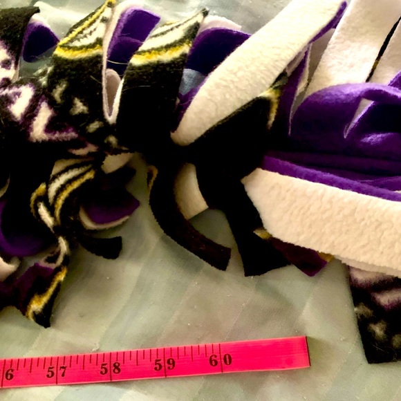 🐦‍⬛ Handmade Baltimore Ravens Scarf One of a Kind EUC - Picture 7 of 10